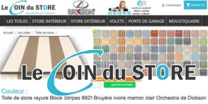 Toile de store rayure Block Stripes 8921 Bruyere ivoire marron clair Orchestra de Dickson
