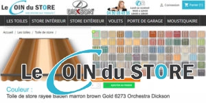 Toile de store rayee baden 6273 brown marron brun beige ivoire orchestra dickson