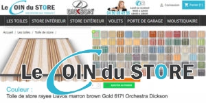 Toile de store rayee davos 6171 brown marron beige ivoire orchestra dickson
