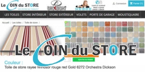 Toile de store rayee windsor 6272 red rouge bordeaux beige orchestra dickson