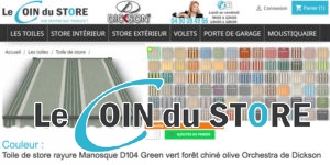 Toile de store rayure manosque d104 green vert foret chine olive orchestra de dickson