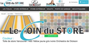 Toile de store rayure vancouver 7485 yellow jaune gris ivoire orchestra de dickson