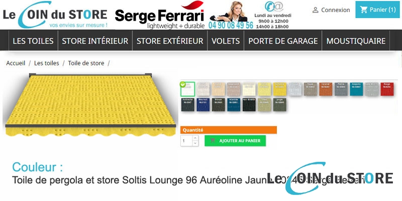 Toile rafraîchissante Soltis Lounge 96 Auréoline 50845 de Serge Ferrari