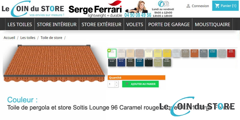 Toile rafraîchissante Soltis Lounge 96 Caramel 50261 de Serge Ferrari