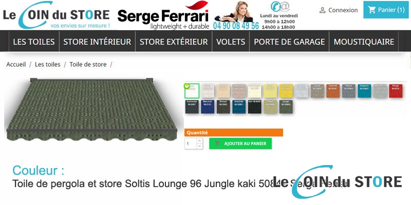 Toile rafraîchissante Soltis Lounge 96 Jungle 50849 de Serge Ferrari