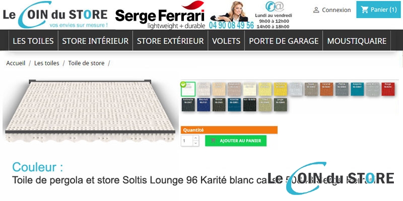 Toile rafraîchissante Soltis Lounge 96 karité 50843 de Serge Ferrari