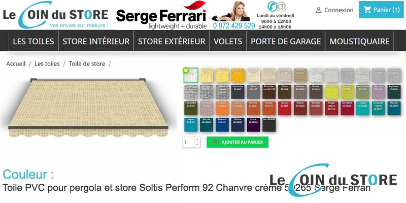Toile perforée Chanvre 50265 Soltis Perform 92 de Serge Ferrari