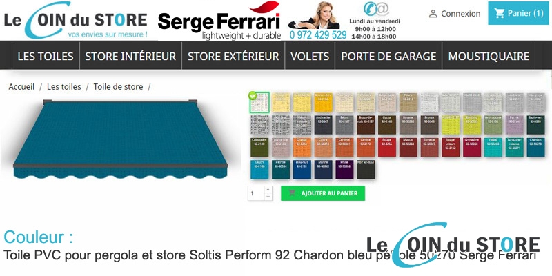 Toile perforée Chardon 50270 Soltis Perform 92 de Serge Ferrari