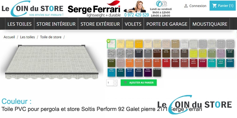 Toile perforée Beige sablé clair 2135 Soltis Perform 92 de Serge Ferrari