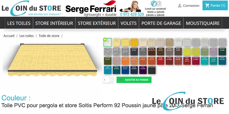 Toile perforée Poussin 2013 Soltis Perform 92 de Serge Ferrari