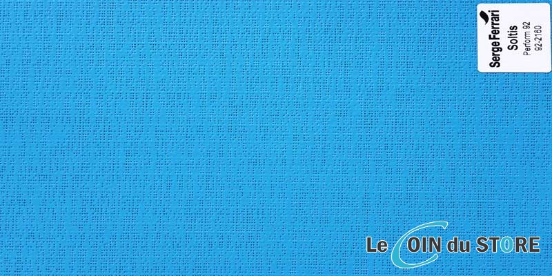 Toile pvc pour pergola et store soltis perform 92 lagon bleu turquoise 2160 serge ferrari