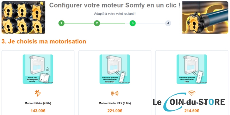 Configurateur de moteur de volet roulant somfy