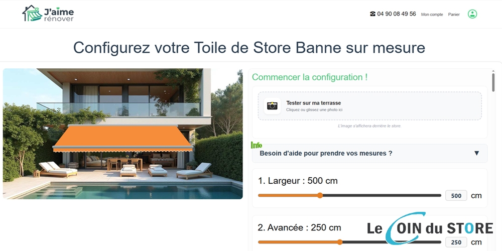 Calcul toile de store banne : La méthode complète pour ne pas se tromper