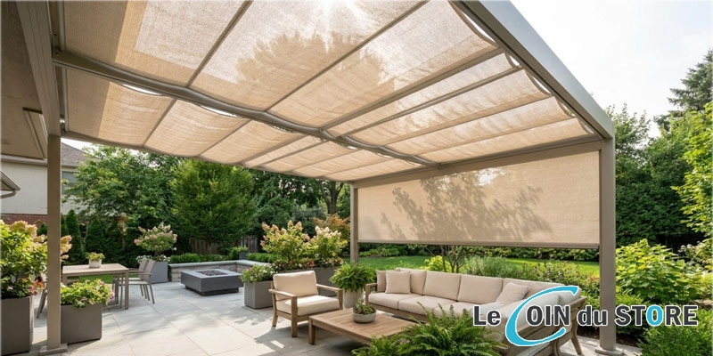 Toile pergola perméable sur mesure